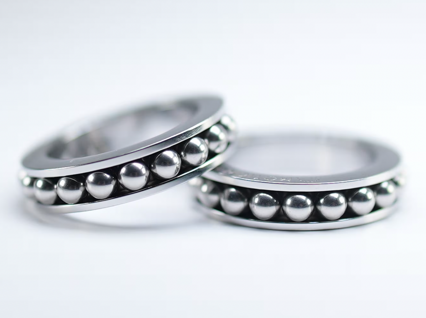 Fidget Ring for Anxiety & ADHD | Motion Ring – Stainless Steel Spinner Ring with Beads