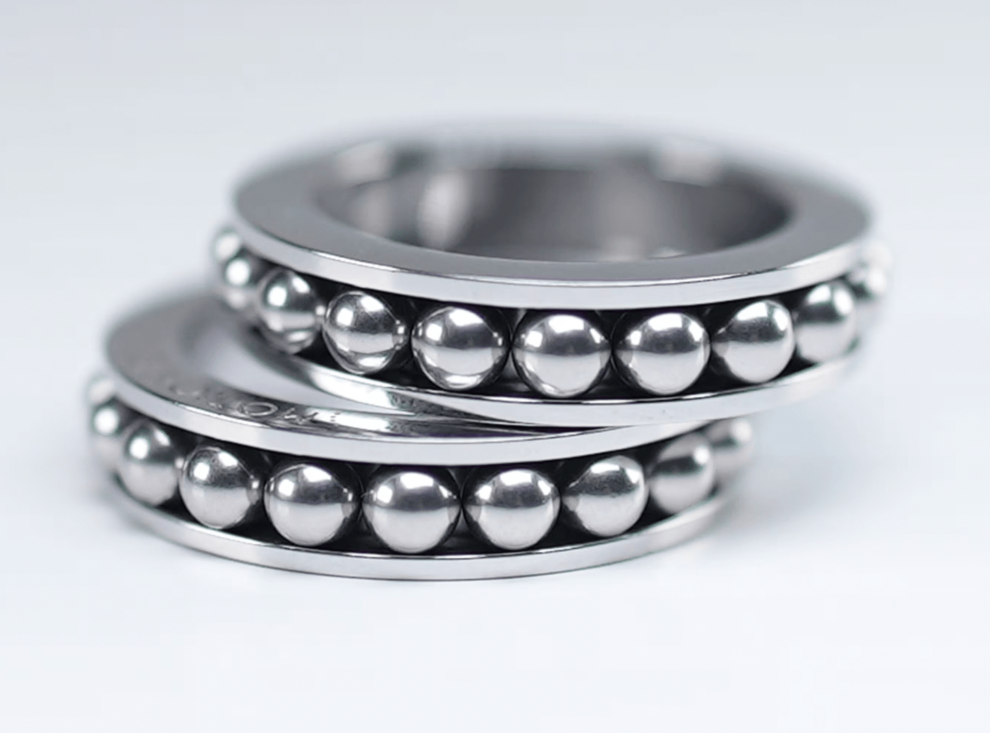Fidget Ring for Anxiety & ADHD | Motion Ring – Stainless Steel Spinner Ring with Beads