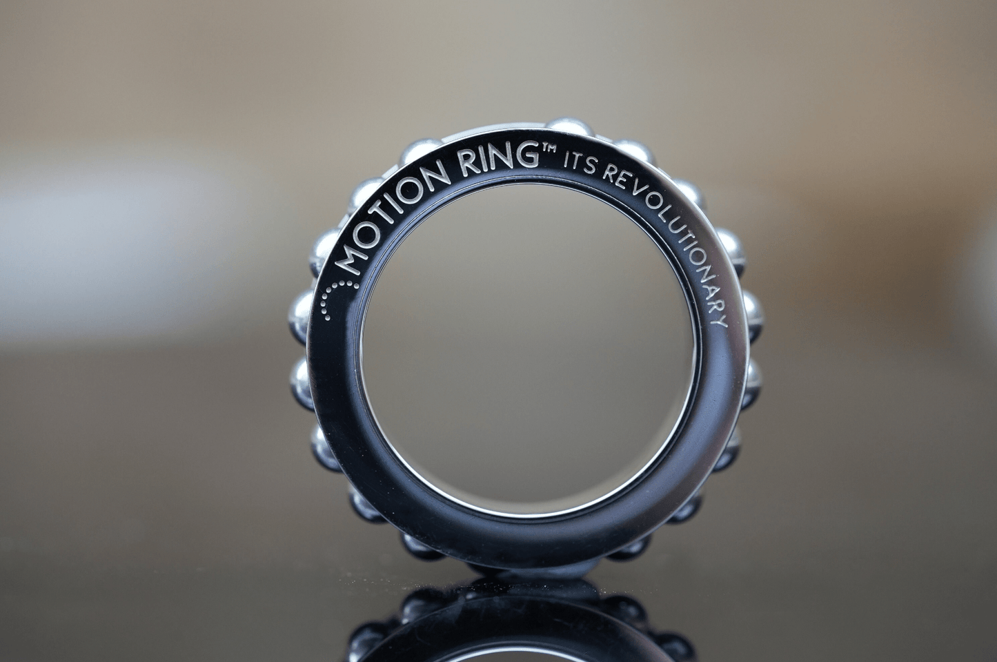 Fidget Ring for Anxiety & ADHD | Motion Ring – Stainless Steel Spinner Ring with Beads